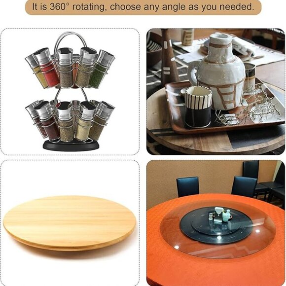 5 inch Clear Rotating Swivel Stand Lazy Susan Turntable Display - Picture 4 of 6